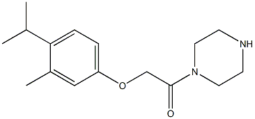 1-[(4-isopropyl-3-methylphenoxy)acetyl]piperazine,,结构式