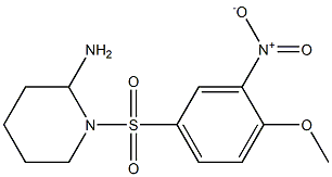 1-[(4-methoxy-3-nitrobenzene)sulfonyl]piperidin-2-amine Structure