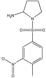 1-[(4-methyl-3-nitrobenzene)sulfonyl]pyrrolidin-2-amine,,结构式
