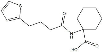 1-[(4-thien-2-ylbutanoyl)amino]cyclohexanecarboxylic acid,,结构式