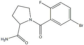 1-[(5-bromo-2-fluorophenyl)carbonyl]pyrrolidine-2-carboxamide|