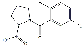 1-[(5-chloro-2-fluorophenyl)carbonyl]pyrrolidine-2-carboxylic acid 结构式