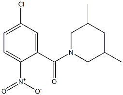 1-[(5-chloro-2-nitrophenyl)carbonyl]-3,5-dimethylpiperidine 结构式