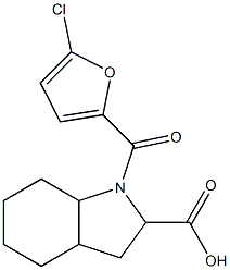 1-[(5-chlorofuran-2-yl)carbonyl]-octahydro-1H-indole-2-carboxylic acid Struktur