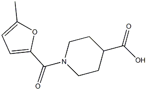 1-[(5-methylfuran-2-yl)carbonyl]piperidine-4-carboxylic acid,,结构式