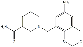 1-[(6-amino-2,4-dihydro-1,3-benzodioxin-8-yl)methyl]piperidine-3-carboxamide