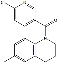 1-[(6-chloropyridin-3-yl)carbonyl]-6-methyl-1,2,3,4-tetrahydroquinoline 化学構造式