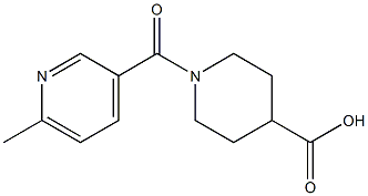 1-[(6-methylpyridin-3-yl)carbonyl]piperidine-4-carboxylic acid Structure