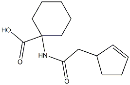 1-[(cyclopent-2-en-1-ylacetyl)amino]cyclohexanecarboxylic acid|