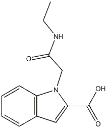 1-[(ethylcarbamoyl)methyl]-1H-indole-2-carboxylic acid Structure