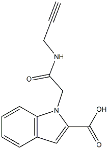 1-[(prop-2-yn-1-ylcarbamoyl)methyl]-1H-indole-2-carboxylic acid Structure