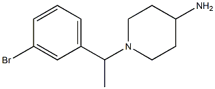 1-[1-(3-bromophenyl)ethyl]piperidin-4-amine 化学構造式