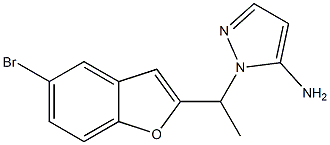 1-[1-(5-bromo-1-benzofuran-2-yl)ethyl]-1H-pyrazol-5-amine Structure