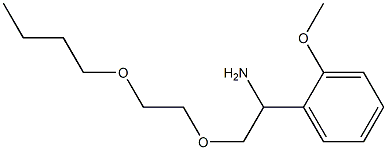 1-[1-amino-2-(2-butoxyethoxy)ethyl]-2-methoxybenzene 化学構造式