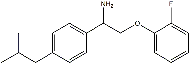 1-[1-amino-2-(2-fluorophenoxy)ethyl]-4-(2-methylpropyl)benzene 化学構造式