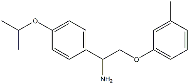 1-[1-amino-2-(3-methylphenoxy)ethyl]-4-(propan-2-yloxy)benzene Struktur