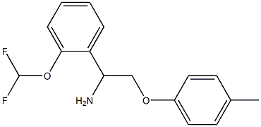 1-[1-amino-2-(4-methylphenoxy)ethyl]-2-(difluoromethoxy)benzene Structure