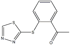 1-[2-(1,3,4-thiadiazol-2-ylsulfanyl)phenyl]ethan-1-one Struktur