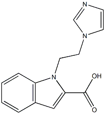 1-[2-(1H-imidazol-1-yl)ethyl]-1H-indole-2-carboxylic acid 结构式