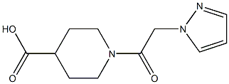 1-[2-(1H-pyrazol-1-yl)acetyl]piperidine-4-carboxylic acid,,结构式