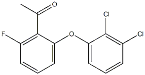 1-[2-(2,3-dichlorophenoxy)-6-fluorophenyl]ethan-1-one 化学構造式