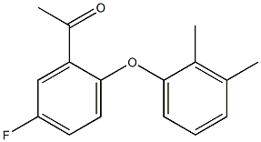 1-[2-(2,3-dimethylphenoxy)-5-fluorophenyl]ethan-1-one 化学構造式