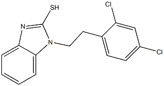 1-[2-(2,4-dichlorophenyl)ethyl]-1H-1,3-benzodiazole-2-thiol,,结构式