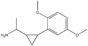 1-[2-(2,5-dimethoxyphenyl)cyclopropyl]ethan-1-amine 结构式