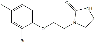 1-[2-(2-bromo-4-methylphenoxy)ethyl]imidazolidin-2-one,,结构式