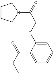 1-[2-(2-oxo-2-pyrrolidin-1-ylethoxy)phenyl]propan-1-one 结构式