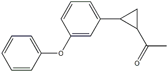 1-[2-(3-phenoxyphenyl)cyclopropyl]ethan-1-one 化学構造式
