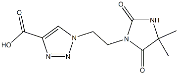 1-[2-(4,4-dimethyl-2,5-dioxoimidazolidin-1-yl)ethyl]-1H-1,2,3-triazole-4-carboxylic acid,,结构式