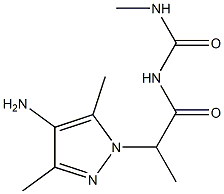 1-[2-(4-amino-3,5-dimethyl-1H-pyrazol-1-yl)propanoyl]-3-methylurea,,结构式