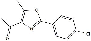 1-[2-(4-chlorophenyl)-5-methyl-1,3-oxazol-4-yl]ethan-1-one,,结构式