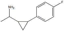 1-[2-(4-fluorophenyl)cyclopropyl]ethan-1-amine,,结构式