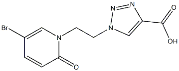 1-[2-(5-bromo-2-oxo-1,2-dihydropyridin-1-yl)ethyl]-1H-1,2,3-triazole-4-carboxylic acid Struktur