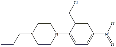 1-[2-(chloromethyl)-4-nitrophenyl]-4-propylpiperazine Struktur