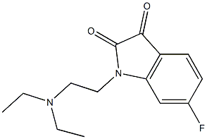 1-[2-(diethylamino)ethyl]-6-fluoro-2,3-dihydro-1H-indole-2,3-dione 结构式