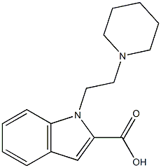 1-[2-(piperidin-1-yl)ethyl]-1H-indole-2-carboxylic acid Structure