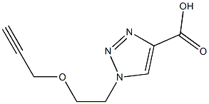 1-[2-(prop-2-yn-1-yloxy)ethyl]-1H-1,2,3-triazole-4-carboxylic acid Struktur