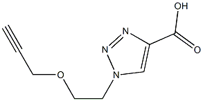 1-[2-(prop-2-yn-1-yloxy)ethyl]-1H-1,2,3-triazole-4-carboxylic acid 结构式