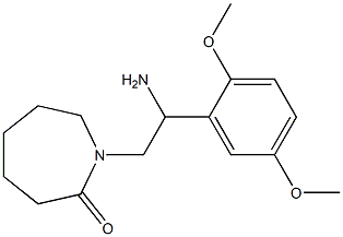 1-[2-amino-2-(2,5-dimethoxyphenyl)ethyl]azepan-2-one Structure