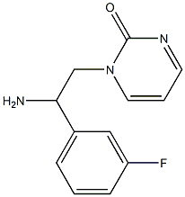 1-[2-amino-2-(3-fluorophenyl)ethyl]-1,2-dihydropyrimidin-2-one Struktur