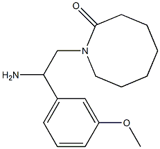 1-[2-amino-2-(3-methoxyphenyl)ethyl]azocan-2-one,,结构式