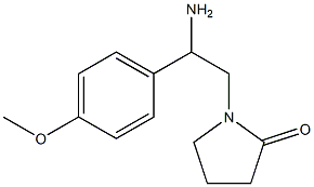 1-[2-amino-2-(4-methoxyphenyl)ethyl]pyrrolidin-2-one,,结构式