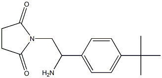 1-[2-amino-2-(4-tert-butylphenyl)ethyl]pyrrolidine-2,5-dione 化学構造式