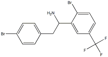 1-[2-bromo-5-(trifluoromethyl)phenyl]-2-(4-bromophenyl)ethan-1-amine Struktur