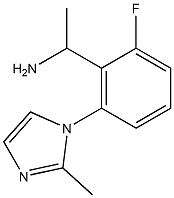 1-[2-fluoro-6-(2-methyl-1H-imidazol-1-yl)phenyl]ethan-1-amine 化学構造式