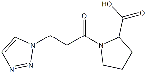 1-[3-(1H-1,2,3-triazol-1-yl)propanoyl]pyrrolidine-2-carboxylic acid Struktur