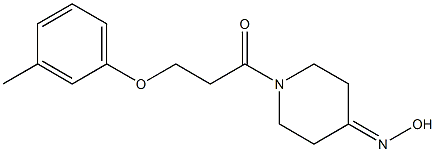  1-[3-(3-methylphenoxy)propanoyl]piperidin-4-one oxime